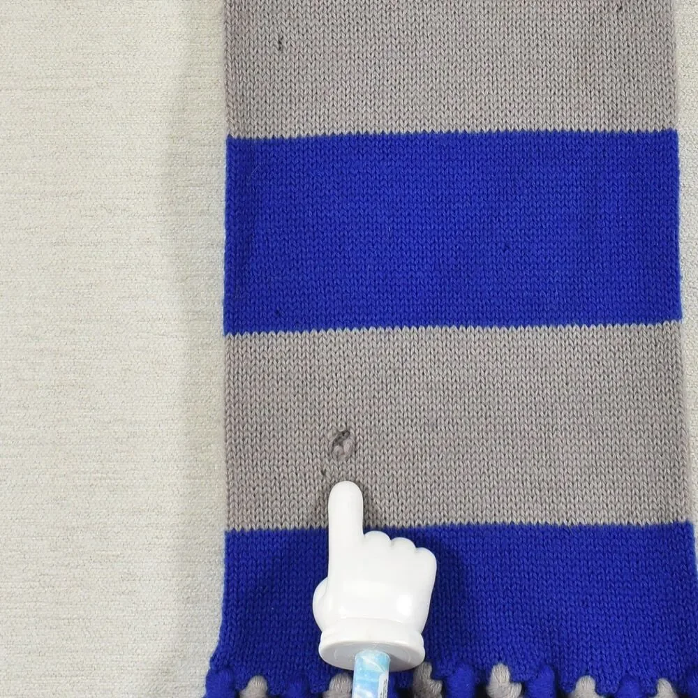 Vintage The Six Footer Yale Georgetown University Kentucky Wool Scarf Blue Gray